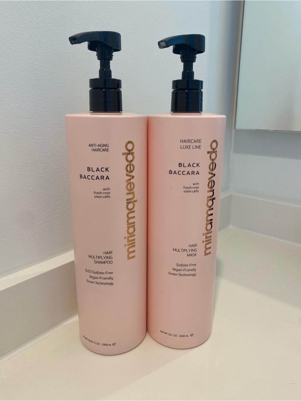 Miriam Quevedo Black Baccara Hair Multiplying Shampoo and Mask 1 liter